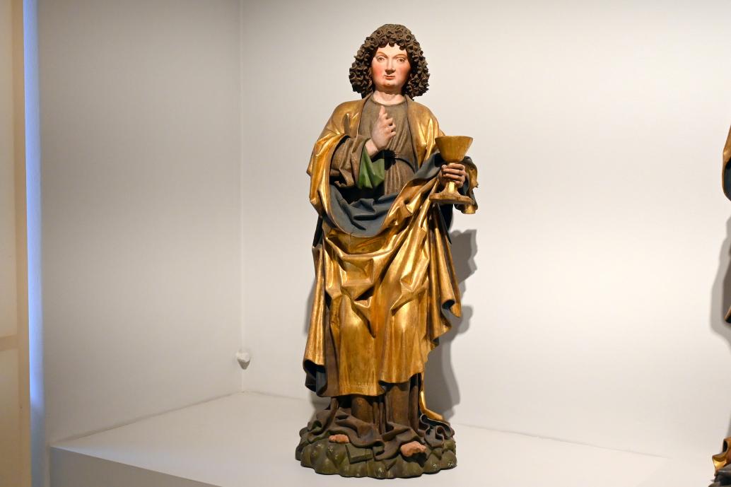 Gnadenstuhl, Heiliger Johannes der Evangelist und Heiliger Viktor, Wiesbaden, Museum Wiesbaden, Kirchensaal, um 1500, Bild 3/5