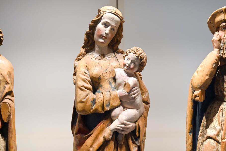 Madonna, Apostel (Heiliger Paulus) und Heiliger Jakobus, Wiesbaden, Museum Wiesbaden, Kirchensaal, um 1500, Bild 2/5