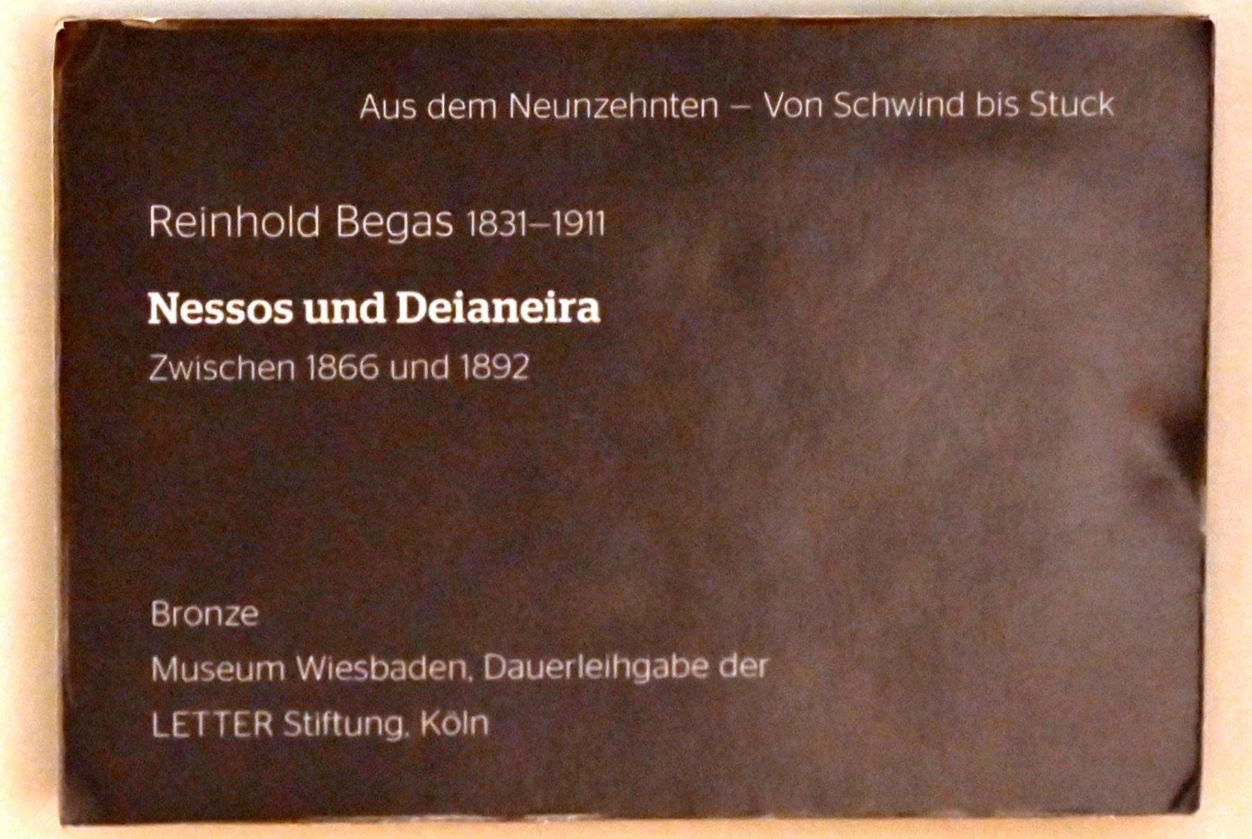 Reinhold Begas (1855–1879), Nessos und Deianeira, Wiesbaden, Museum Wiesbaden, Porträt, um 1866–1892, Bild 3/3