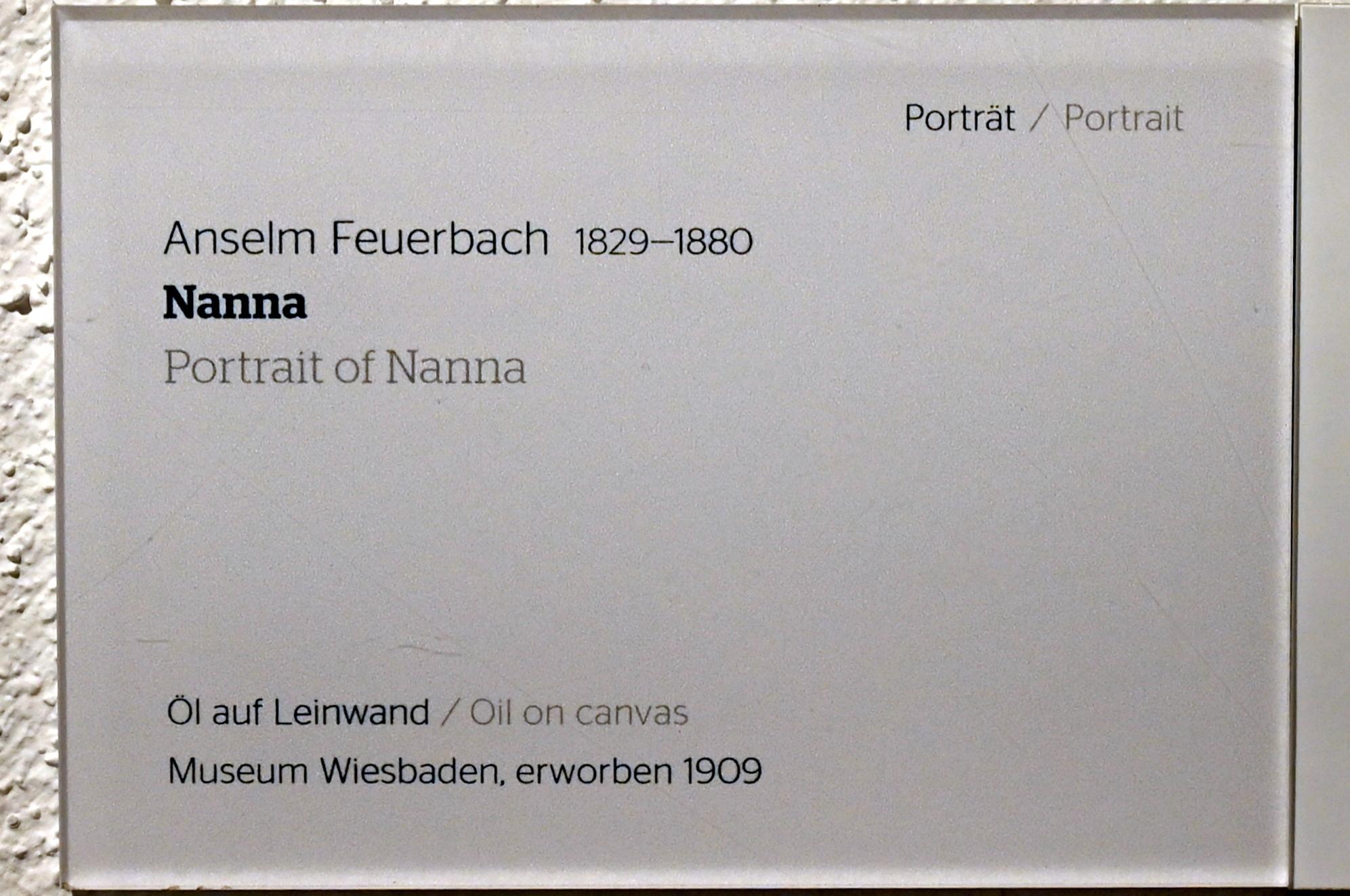 Anselm Feuerbach (1846–1878), Nanna, Wiesbaden, Museum Wiesbaden, Porträt, Undatiert, Bild 2/2
