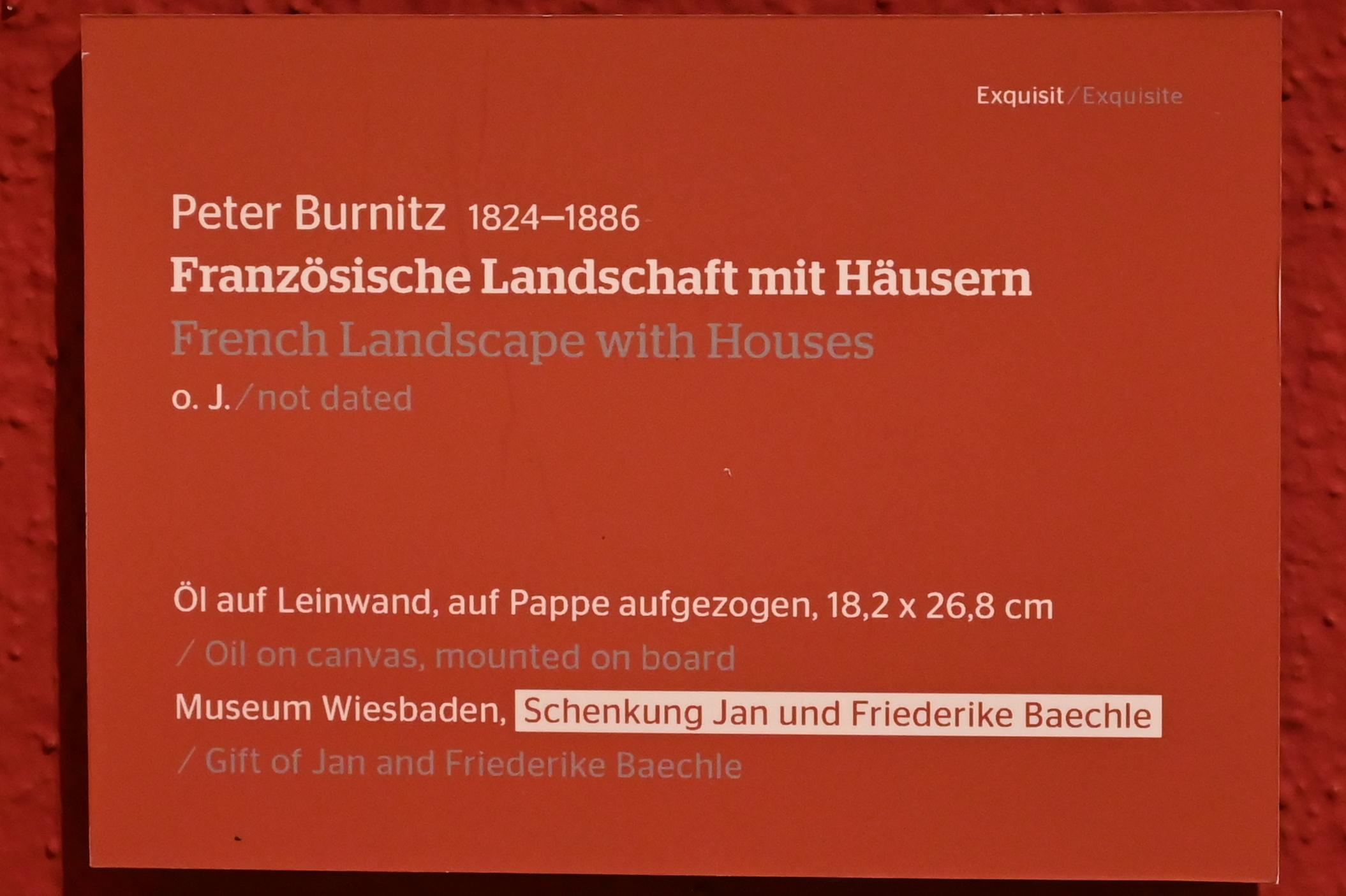 Peter Burnitz (1851–1865), Französische Landschaft mit Häusern, Wiesbaden, Museum Wiesbaden, Exquisit, Undatiert, Bild 2/2