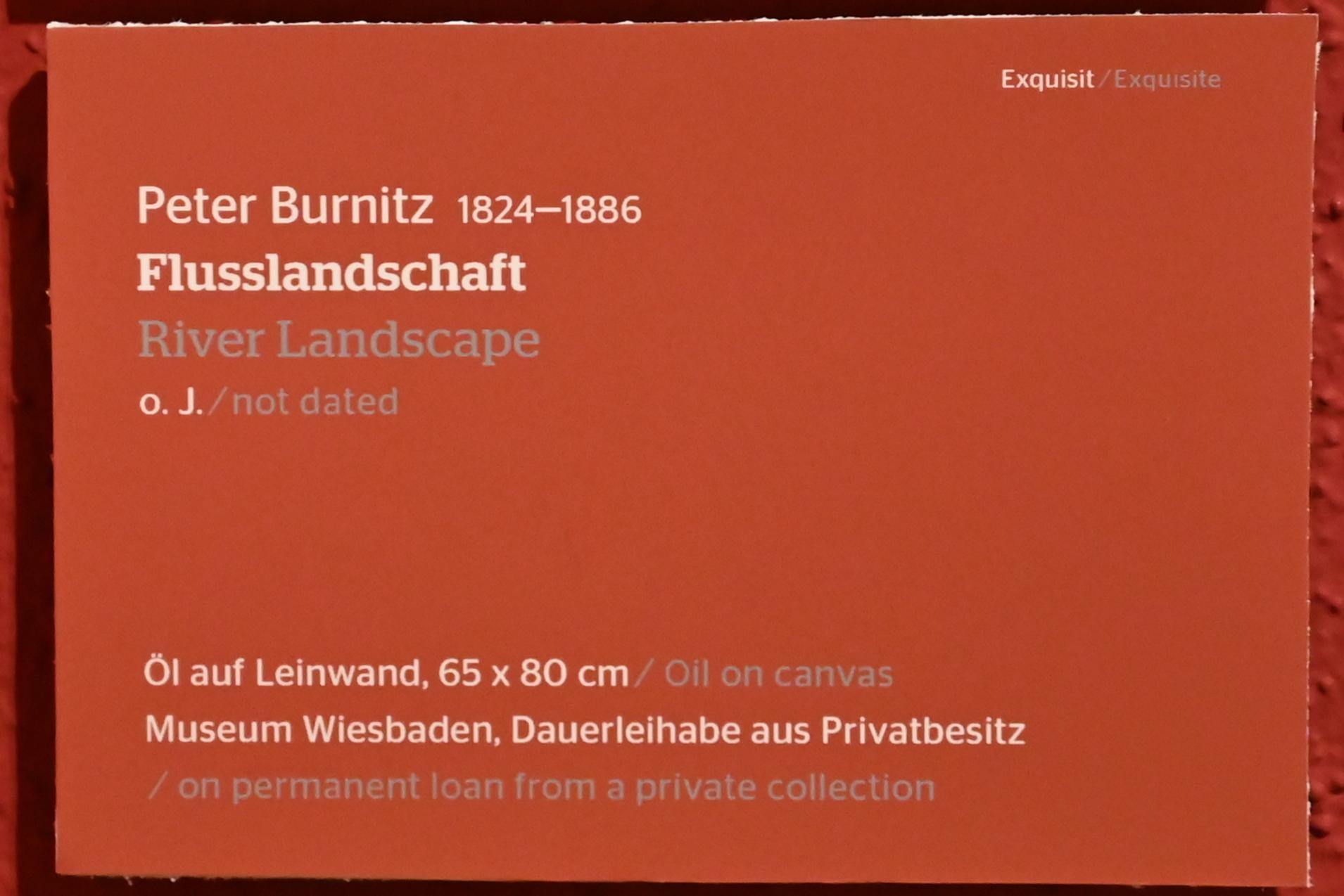 Peter Burnitz (1851–1865), Flusslandschaft, Wiesbaden, Museum Wiesbaden, Exquisit, Undatiert, Bild 2/2