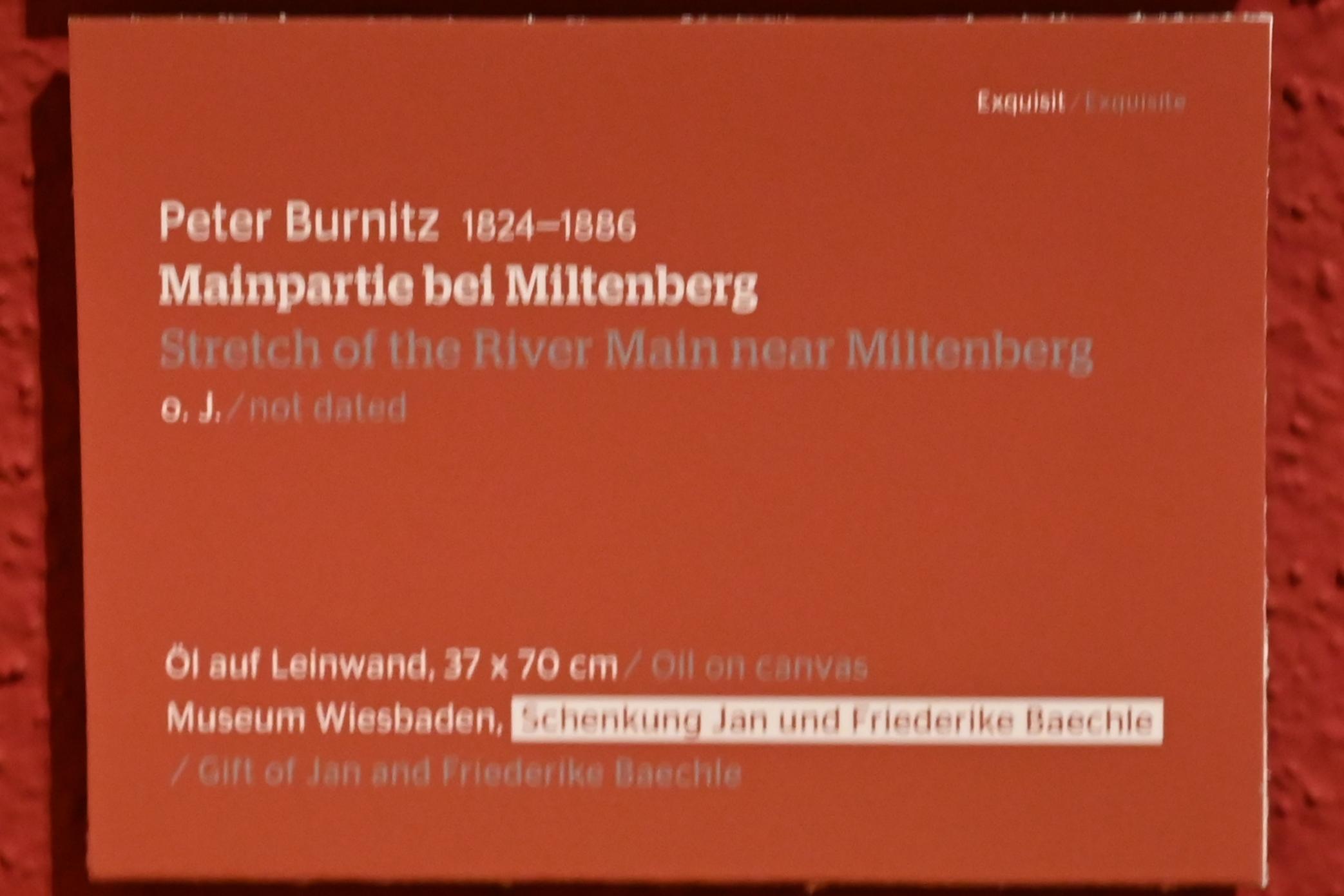 Peter Burnitz (1851–1865), Mainpartie bei Miltenberg, Wiesbaden, Museum Wiesbaden, Exquisit, Undatiert, Bild 2/2