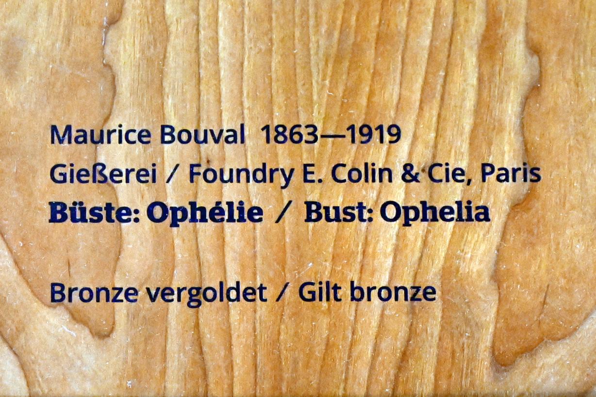 Maurice Bouval (Undatiert), Büste: Ophélie, Wiesbaden, Museum Wiesbaden, Jugendstil, Undatiert, Bild 4/4