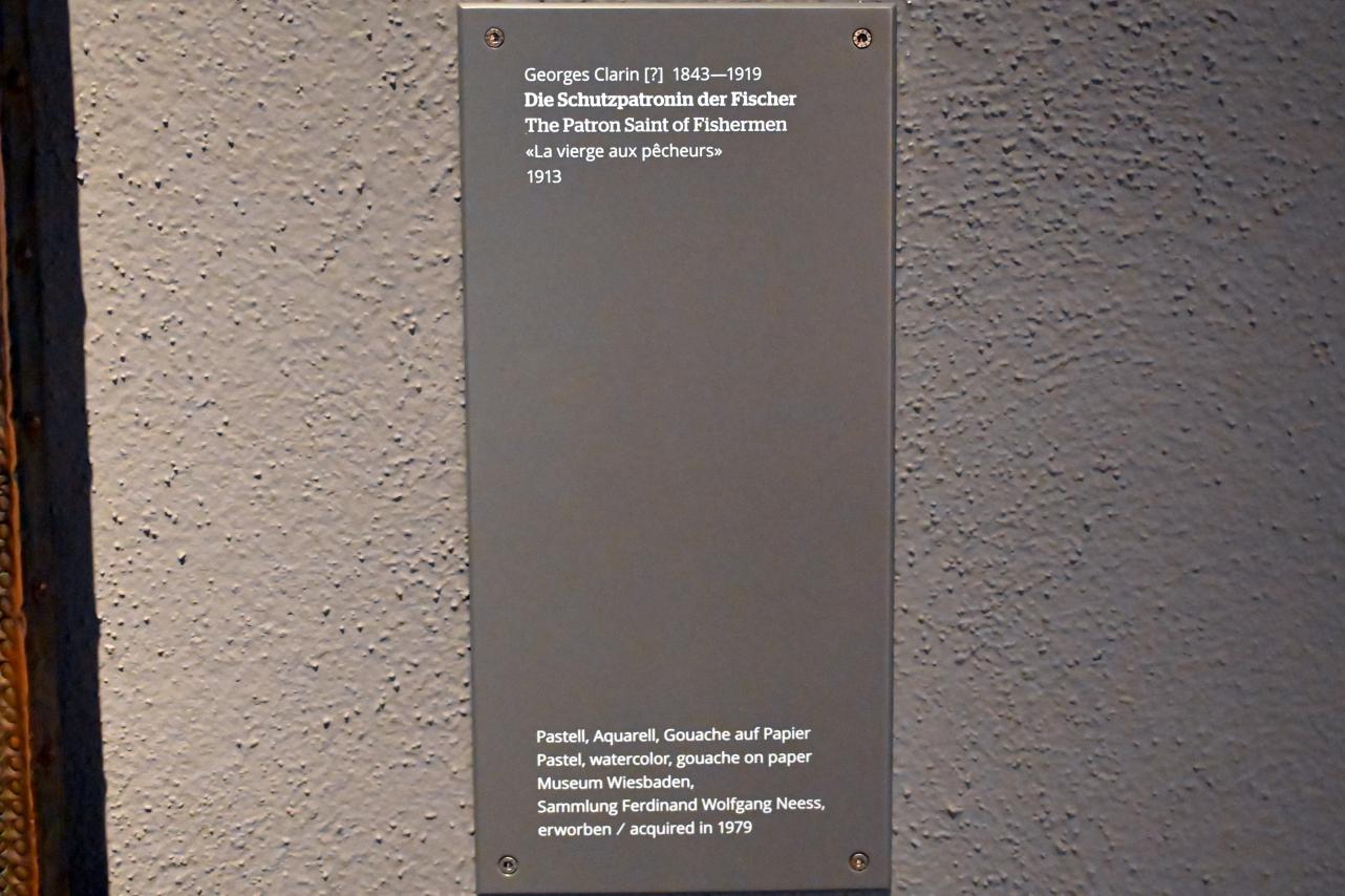 Georges Clairin (1871–1913), Die Schutzpatronin der Fischer, Wiesbaden, Museum Wiesbaden, Jugendstil, 1913, Bild 5/5
