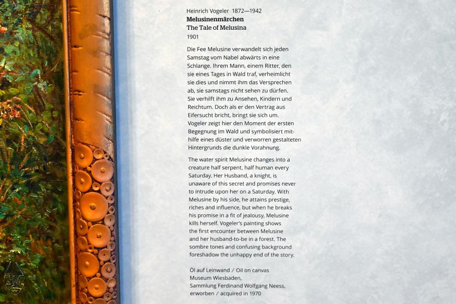 Heinrich Vogeler (1897–1928), Melusinenmärchen, Wiesbaden, Museum Wiesbaden, Jugendstil, 1901, Bild 2/2