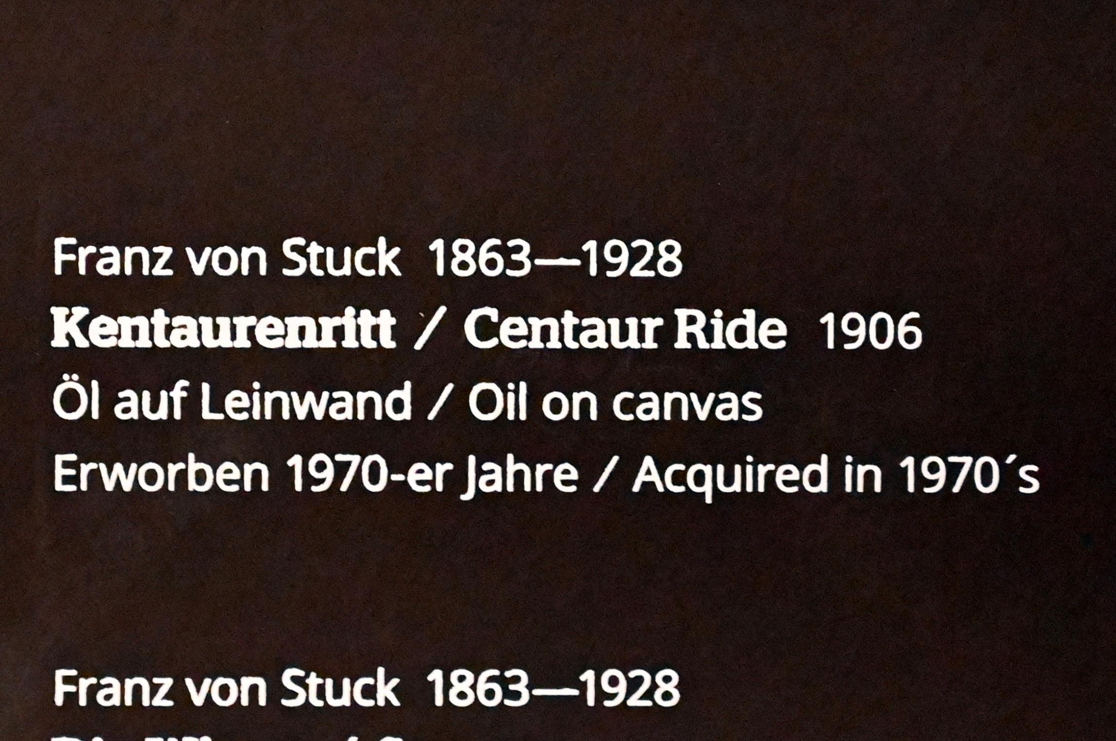Franz von Stuck (1890–1923), Kentaurenritt, Wiesbaden, Museum Wiesbaden, Jugendstil, 1906, Bild 2/2