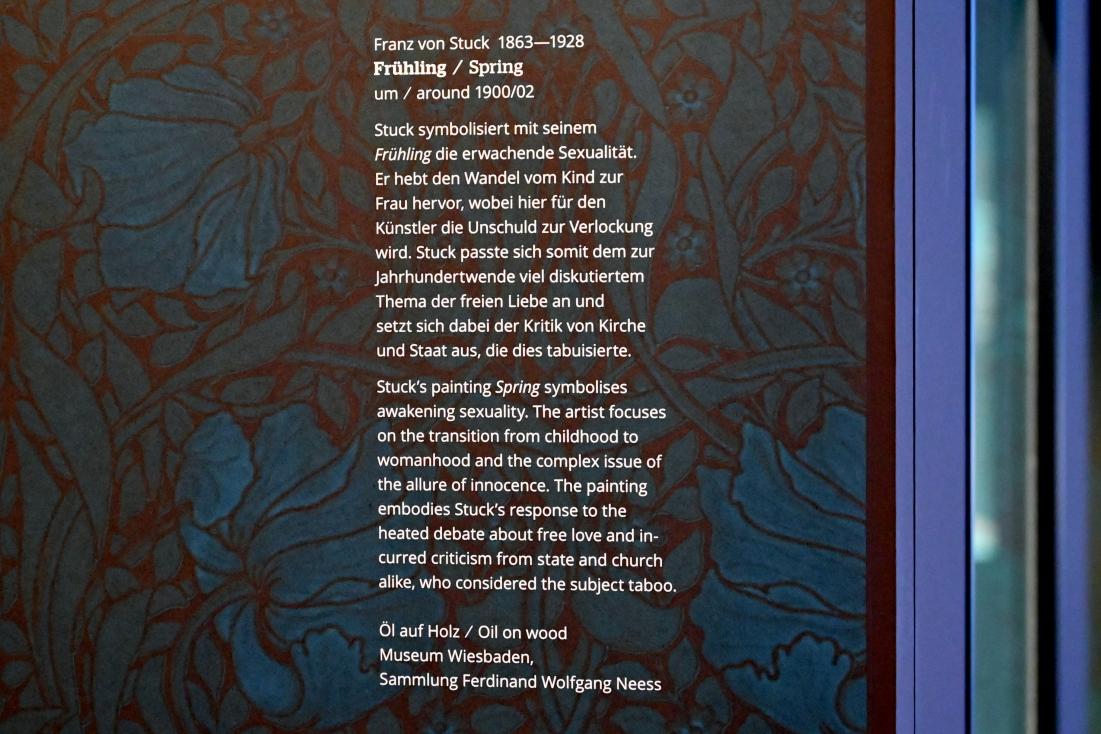 Franz von Stuck (1890–1923), Frühling, Wiesbaden, Museum Wiesbaden, Jugendstil, um 1900–1902, Bild 2/2