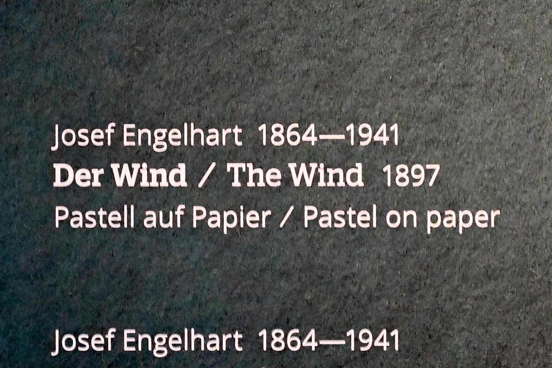 Josef Engelhart (1895–1900), Der Wind, Wiesbaden, Museum Wiesbaden, Jugendstil, 1897, Bild 2/2