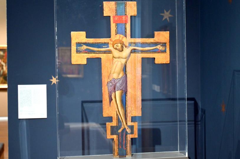 Meister der blauen Kreuze (1270): Doppelseitig bemaltes Vortragekreuz, um 1265 - 1275
