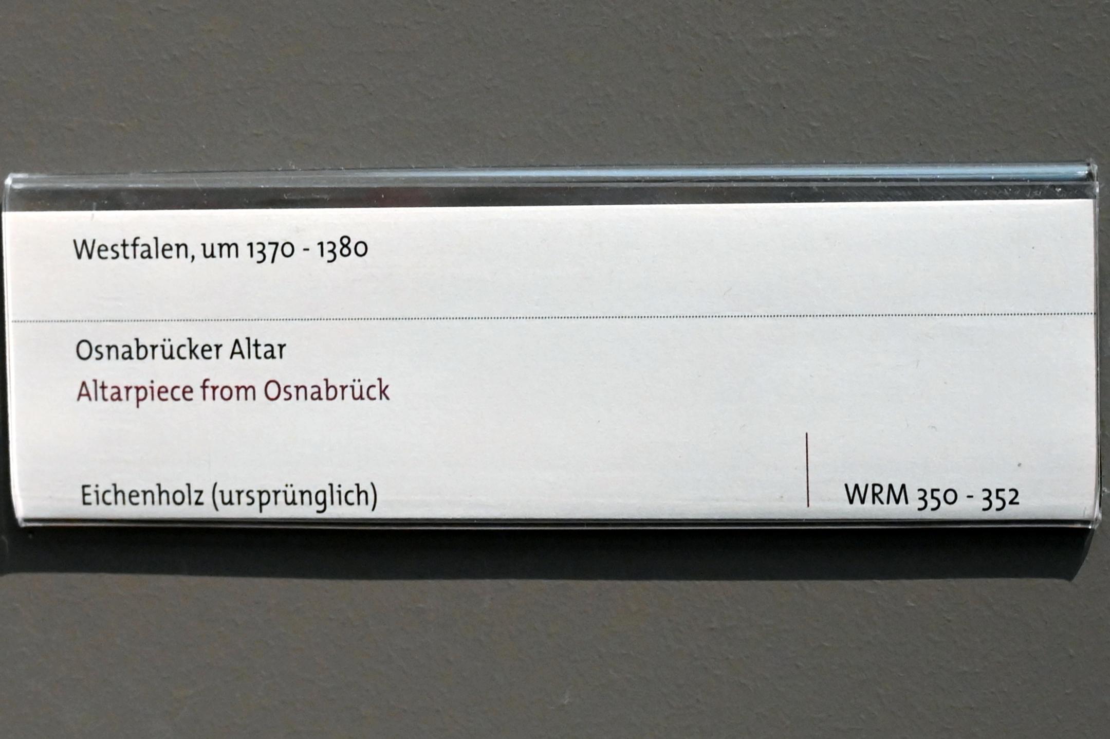 Osnabrücker Altar, Köln, Wallraf-Richartz-Museum, Mittelalter - Saal 2, um 1370–1380, Bild 4/4