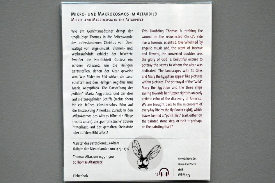 Meister des Bartholomäusaltars (1477–1507), Thomas-Altar, Köln, Wallraf-Richartz-Museum, Mittelalter - Saal 2, um 1495–1500, Bild 6/6