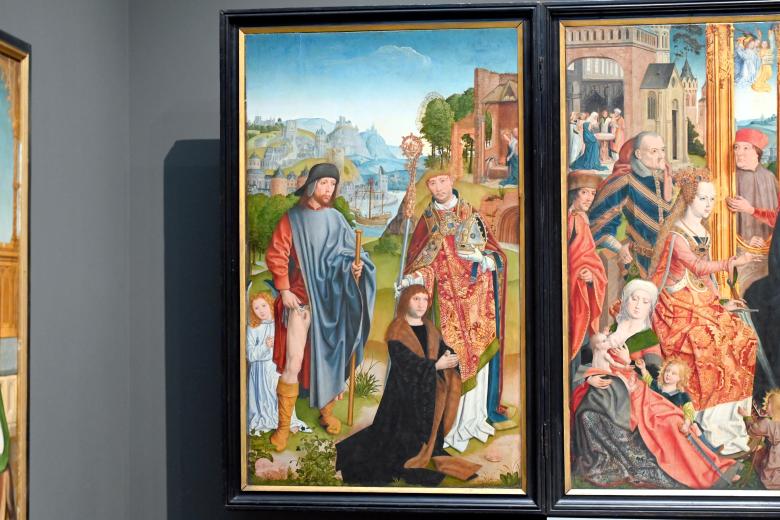 Jüngerer Meister der Heiligen Sippe (1480–1514), Altar der Heiligen Sippe, Köln, Wallraf-Richartz-Museum, Mittelalter - Saal 2, um 1503, Bild 2/4