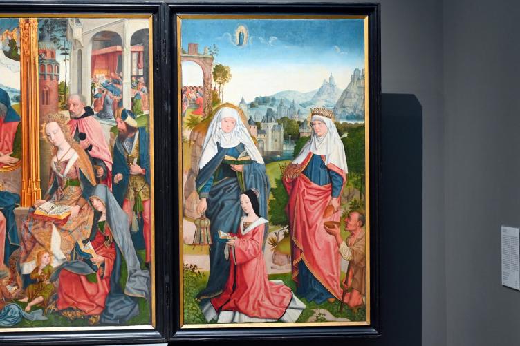 Jüngerer Meister der Heiligen Sippe (1480–1514), Altar der Heiligen Sippe, Köln, Wallraf-Richartz-Museum, Mittelalter - Saal 2, um 1503, Bild 3/4