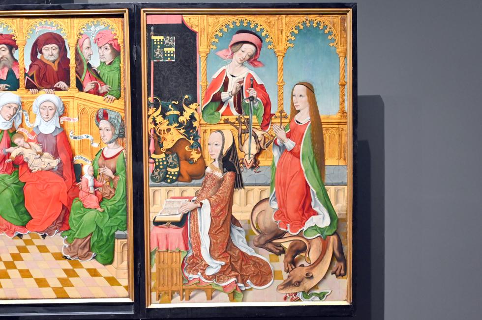 Triptychon mit der Hl. Sippe, Köln, Wallraf-Richartz-Museum, Mittelalter - Saal 2, um 1510, Bild 4/5