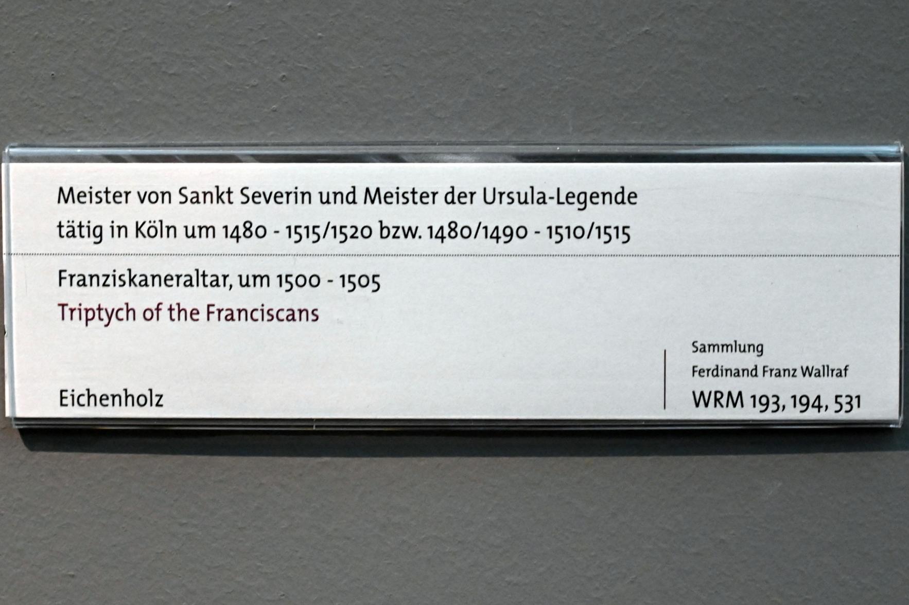 Meister von Sankt Severin (1488–1513), Franziskaneraltar, Köln, Wallraf-Richartz-Museum, Mittelalter - Saal 2, um 1500–1505, Bild 4/4
