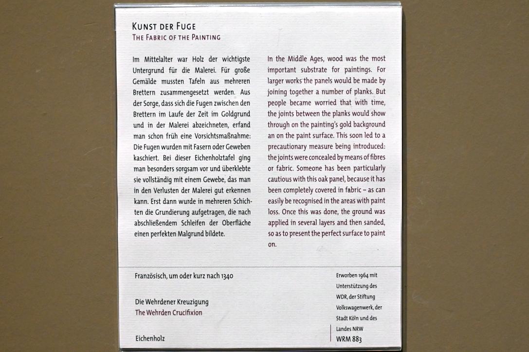 Die Wehrdener Kreuzigung, Köln, Wallraf-Richartz-Museum, Mittelalter - Saal 3, um 1340, Bild 2/2