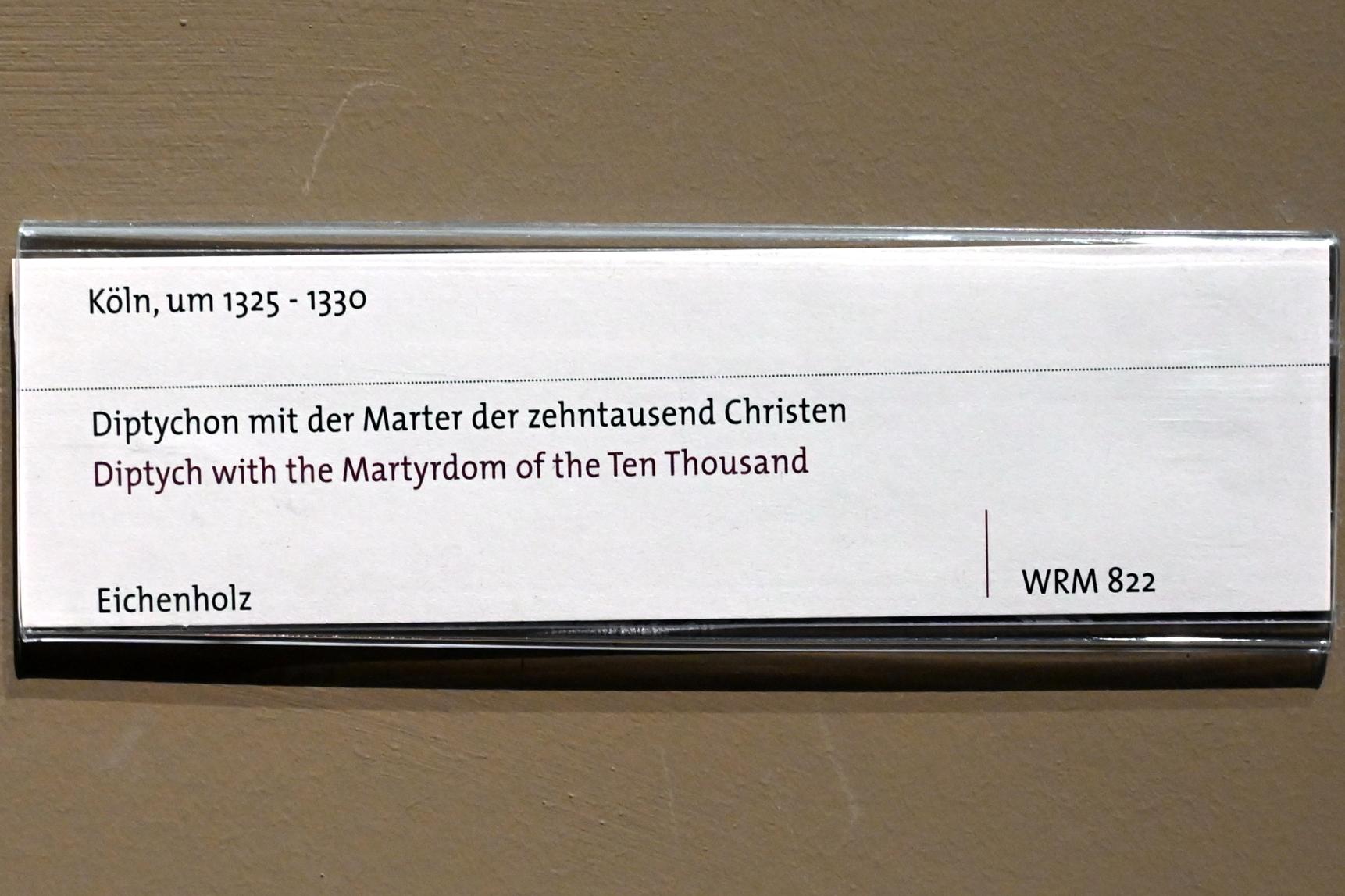 Diptychon mit der Marter der zehntausend Christen, Köln, Wallraf-Richartz-Museum, Mittelalter - Saal 3, um 1325–1330, Bild 2/2