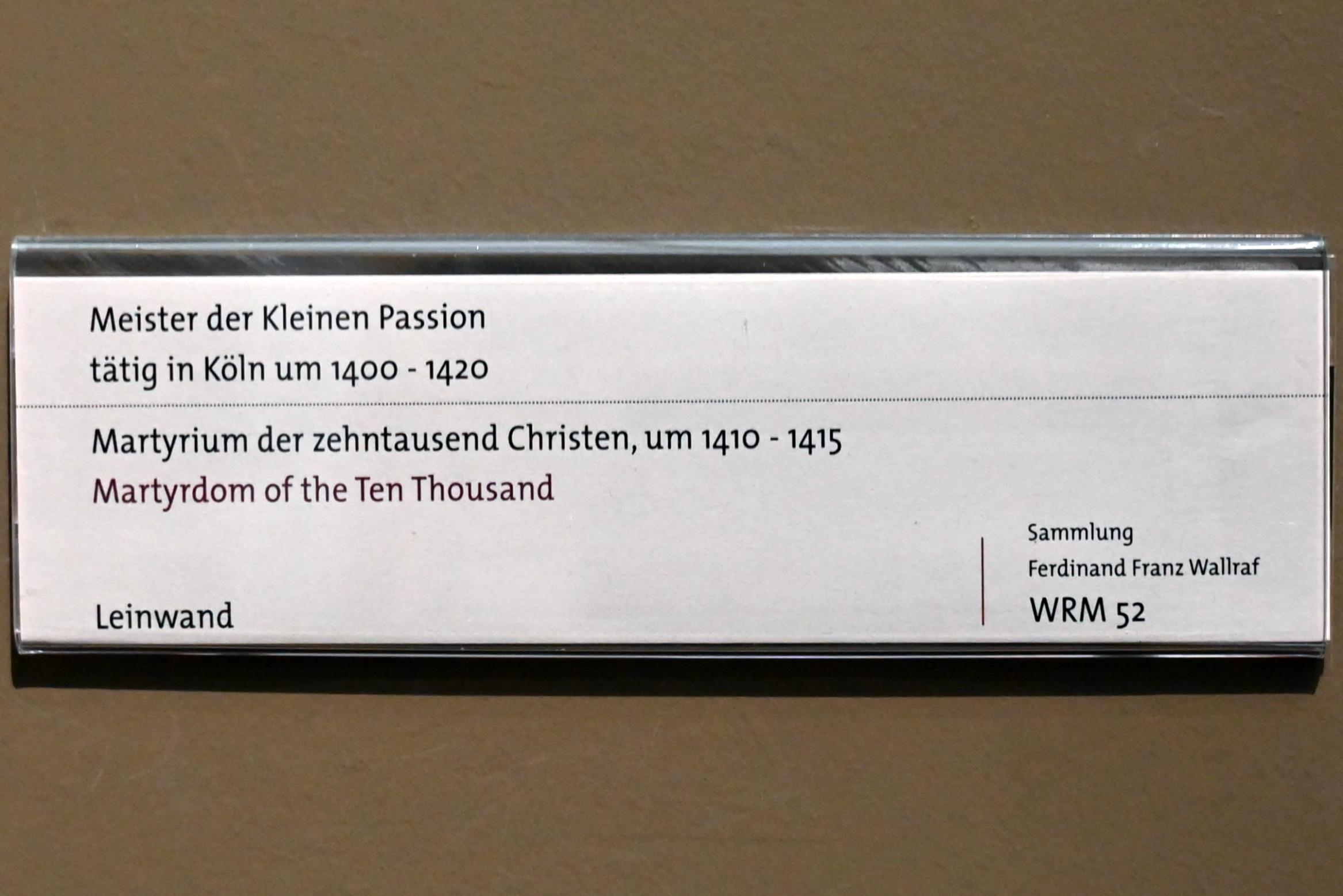Meister der kleinen Passion (1411–1415), Martyrium der zehntausend Christen, Köln, Wallraf-Richartz-Museum, Mittelalter - Saal 3, um 1410–1415, Bild 2/2