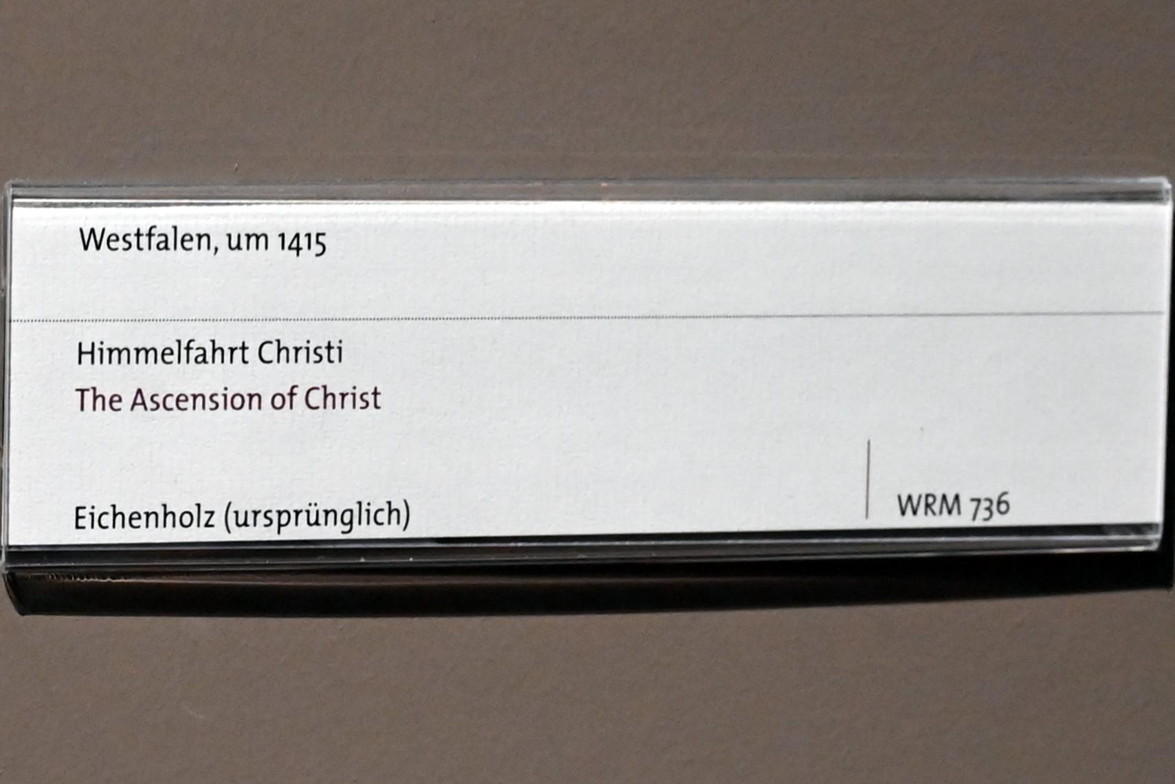 Himmelfahrt Christi, Köln, Wallraf-Richartz-Museum, Mittelalter - Saal 4, um 1415, Bild 2/2