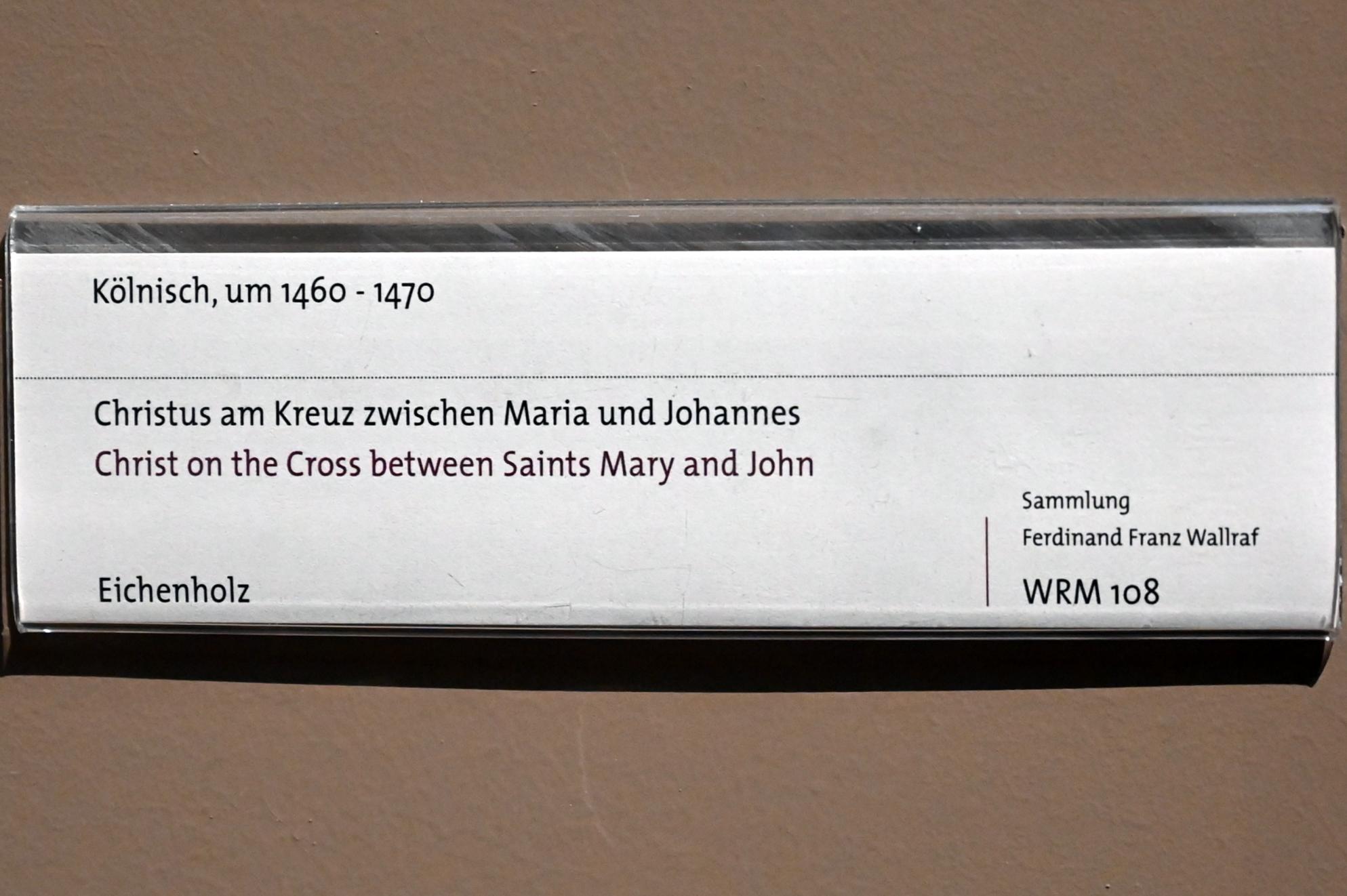Christus am Kreuz zwischen Maria und Johannes, Köln, Wallraf-Richartz-Museum, Mittelalter - Saal 6, um 1460–1470, Bild 2/2