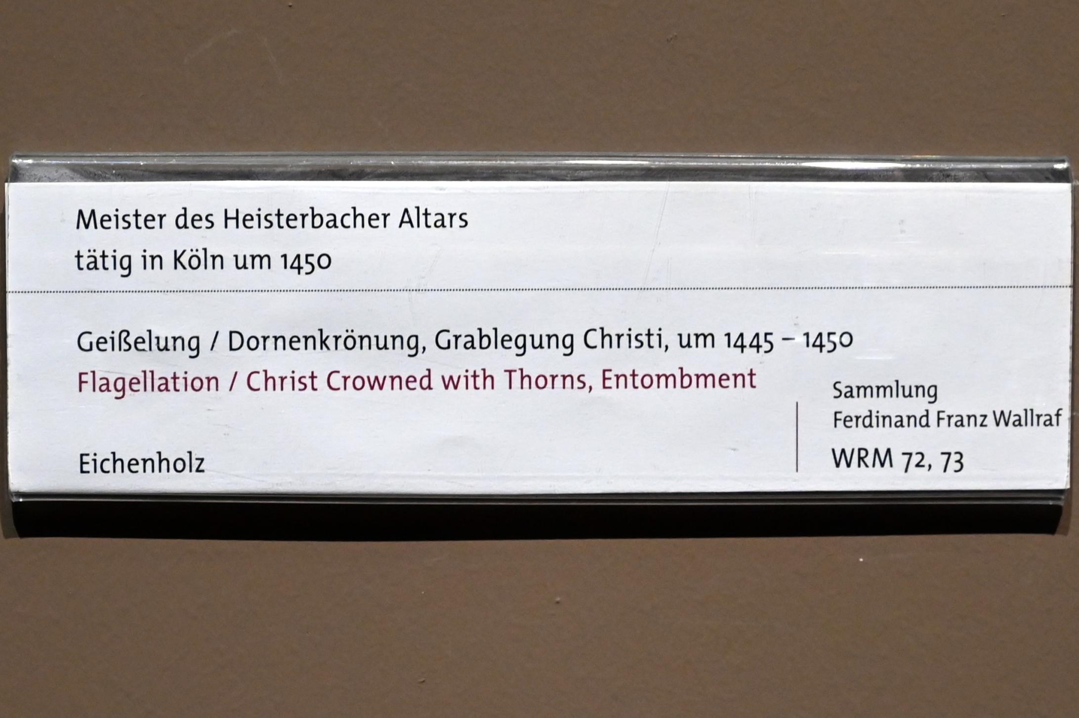 Meister des Heisterbacher Altars (1447), Grablegung Christi, Köln, Wallraf-Richartz-Museum, Mittelalter - Saal 6, um 1445–1450, Bild 2/2