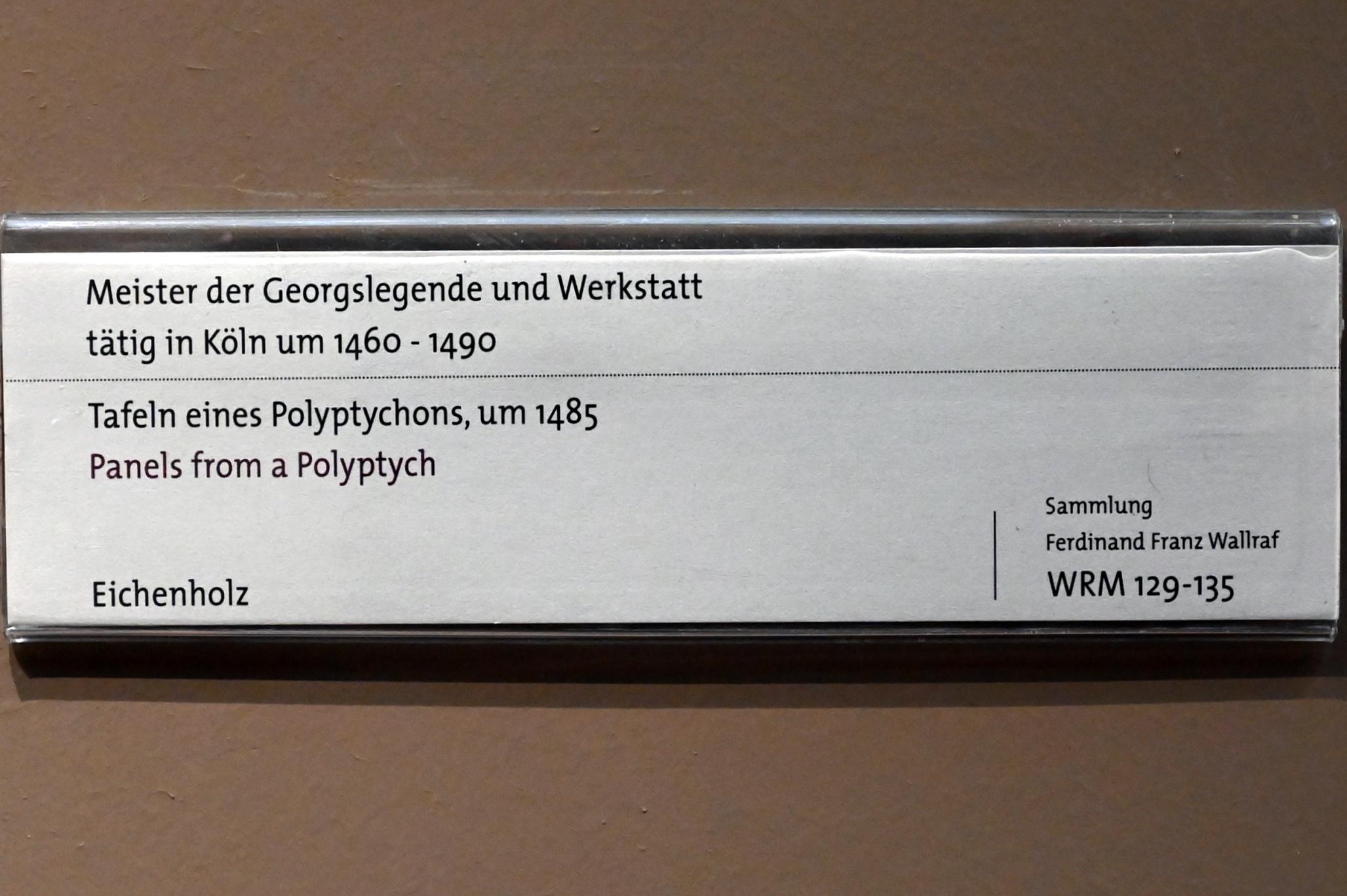 Meister der Georgslegende (1465–1485), Tafel eines Polyptychons, Köln, Wallraf-Richartz-Museum, Mittelalter - Saal 7, um 1485, Bild 2/2