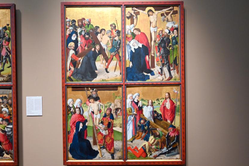 Meister der Lyversberg-Passion (1465–1467), Zwei Flügel eines Triptychons ("Lyversberg-Passion"), Köln, Kölner Kartause St. Barbara, jetzt Köln, Wallraf-Richartz-Museum, Mittelalter - Saal 7, um 1464–1466, Bild 2/3