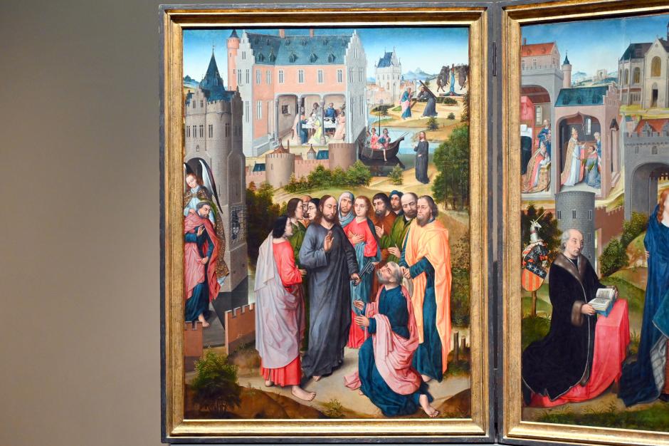 Meister der Katharinenlegende (1483), Triptychon mit Szenen aus dem Leben Hiobs, Köln, Wallraf-Richartz-Museum, Mittelalter - Saal 7, um 1466–1500, Bild 2/5
