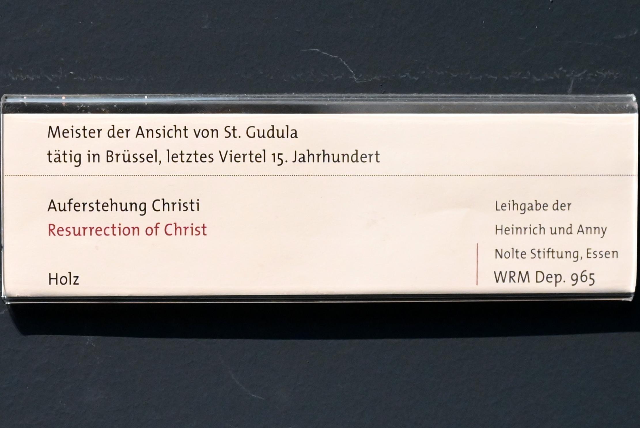 Meister von Sainte Gudule (1470–1481), Auferstehung Christi, Köln, Wallraf-Richartz-Museum, Mittelalter - Saal 8, Undatiert, Bild 2/2