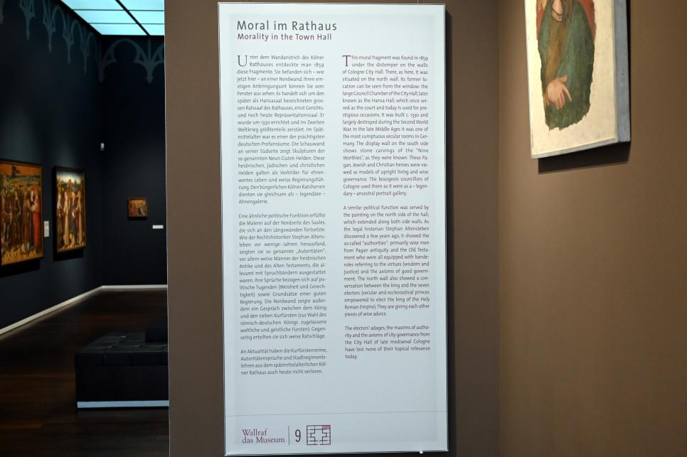 Fresken aus dem historische Kölner Rathaus, Köln, Rathaus, jetzt Köln, Wallraf-Richartz-Museum, Mittelalter - Saal 9, nach 1330, Bild 6/6