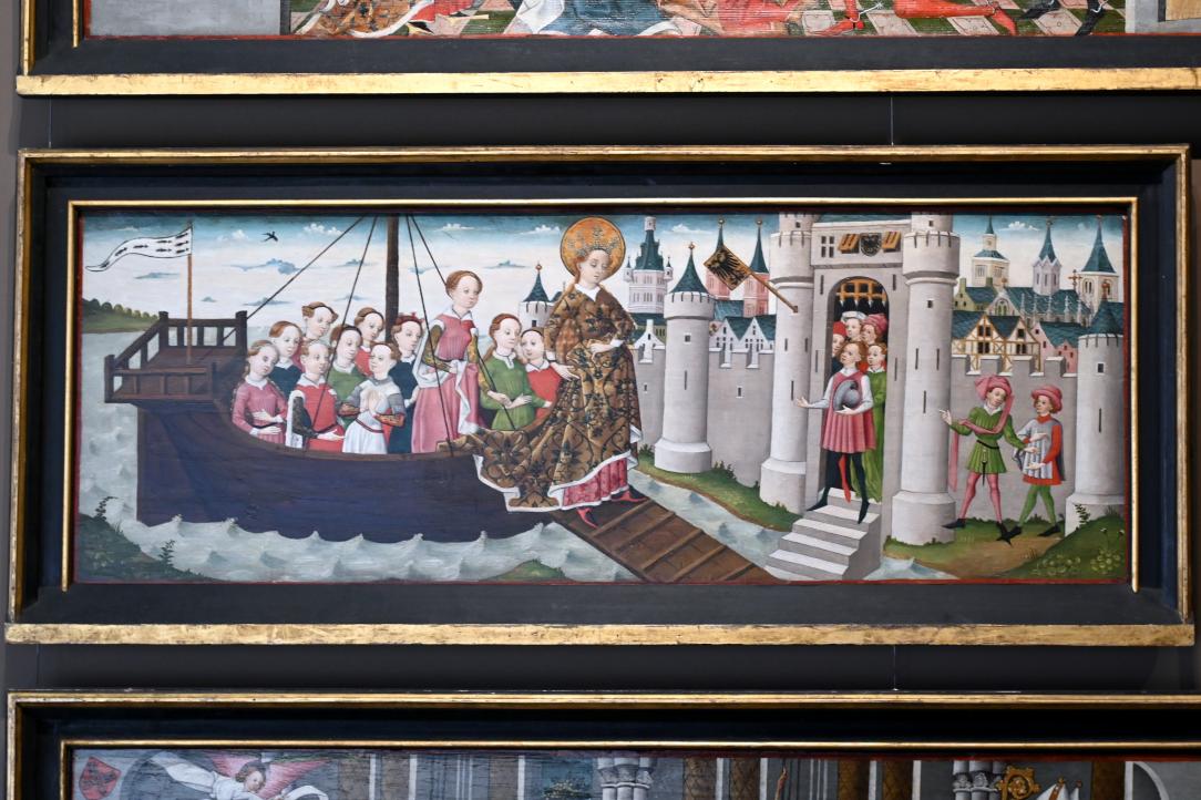 Bilderzyklus aus dem Leben der hl. Ursula, Köln, ehem. Benediktinerinnenkloster zu den heiligen Makkabäern, jetzt Köln, Wallraf-Richartz-Museum, Mittelalter - Saal 9, Undatiert, Bild 3/16