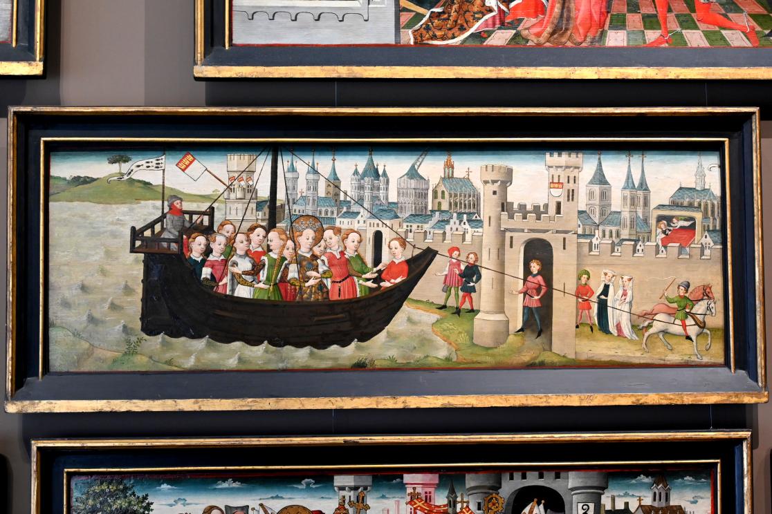 Bilderzyklus aus dem Leben der hl. Ursula, Köln, ehem. Benediktinerinnenkloster zu den heiligen Makkabäern, jetzt Köln, Wallraf-Richartz-Museum, Mittelalter - Saal 9, Undatiert, Bild 7/16