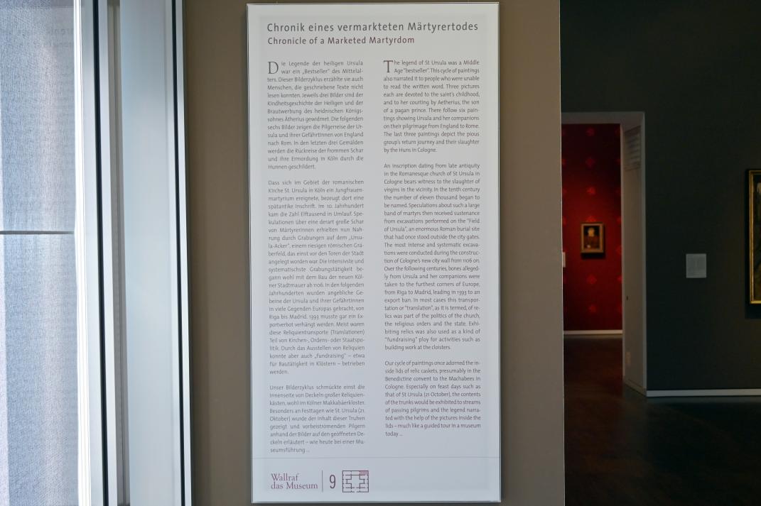 Bilderzyklus aus dem Leben der hl. Ursula, Köln, ehem. Benediktinerinnenkloster zu den heiligen Makkabäern, jetzt Köln, Wallraf-Richartz-Museum, Mittelalter - Saal 9, Undatiert, Bild 16/16