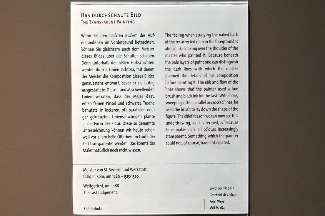 Meister von Sankt Severin (1488–1513), Weltgericht, Köln, Wallraf-Richartz-Museum, Mittelalter - Saal 10, um 1488, Bild 2/2