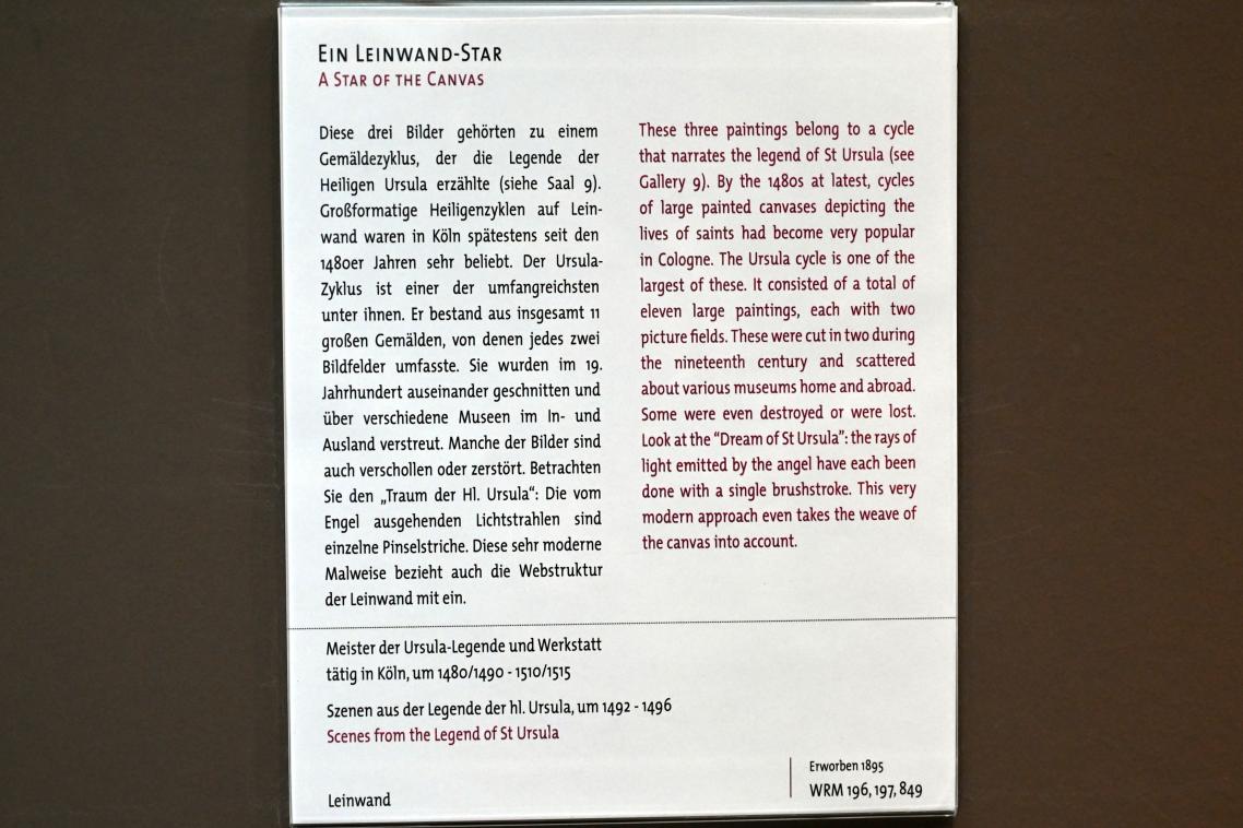 Meister der Kölner Ursula-Legende (1480–1500), Szenen aus der Legende der hl. Ursula, Köln, Wallraf-Richartz-Museum, Mittelalter - Saal 10, um 1492–1496, Bild 4/4