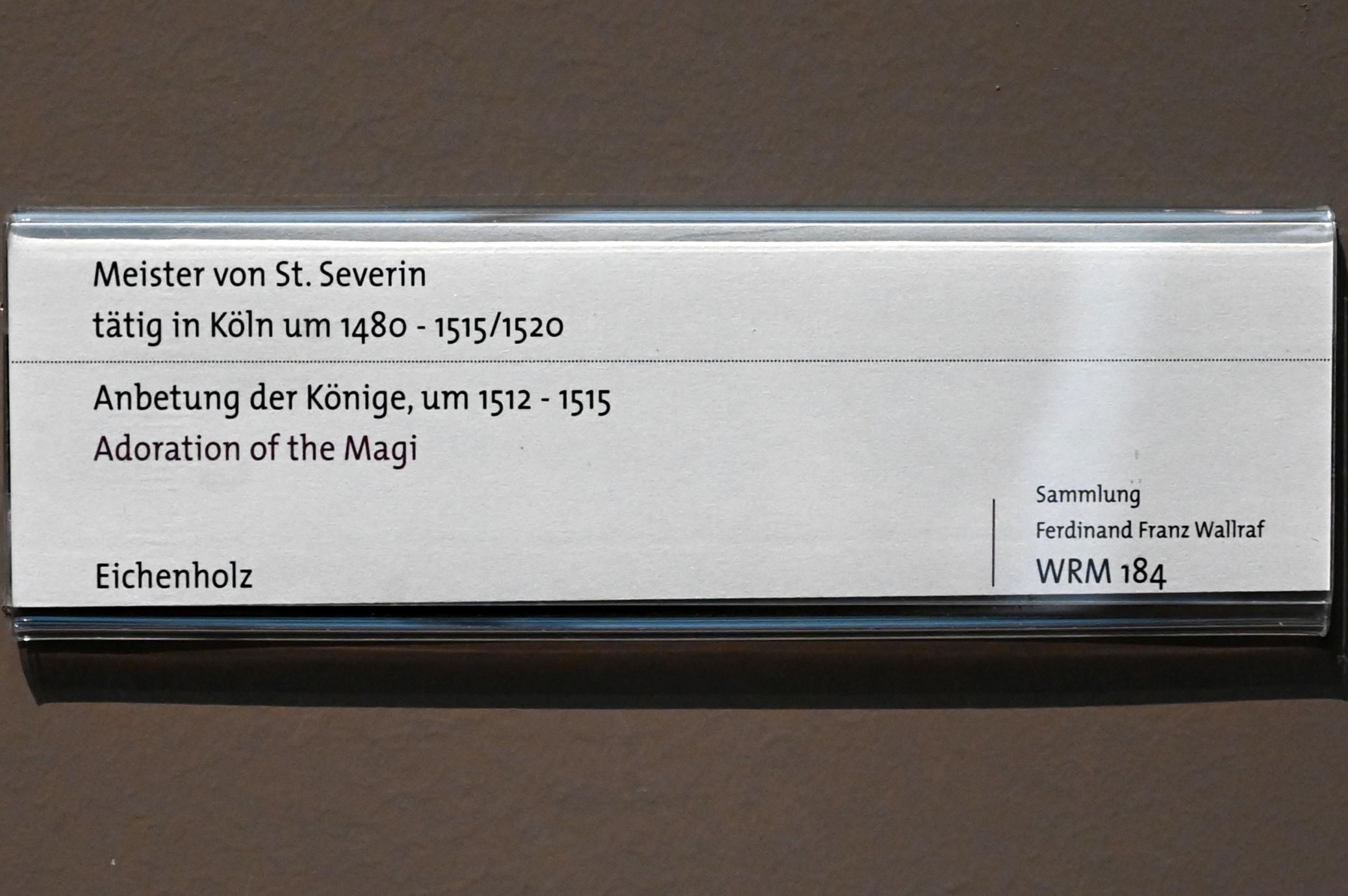 Meister von Sankt Severin (1488–1513), Anbetung der Könige, Köln, Wallraf-Richartz-Museum, Mittelalter - Saal 10, um 1512–1515, Bild 2/2