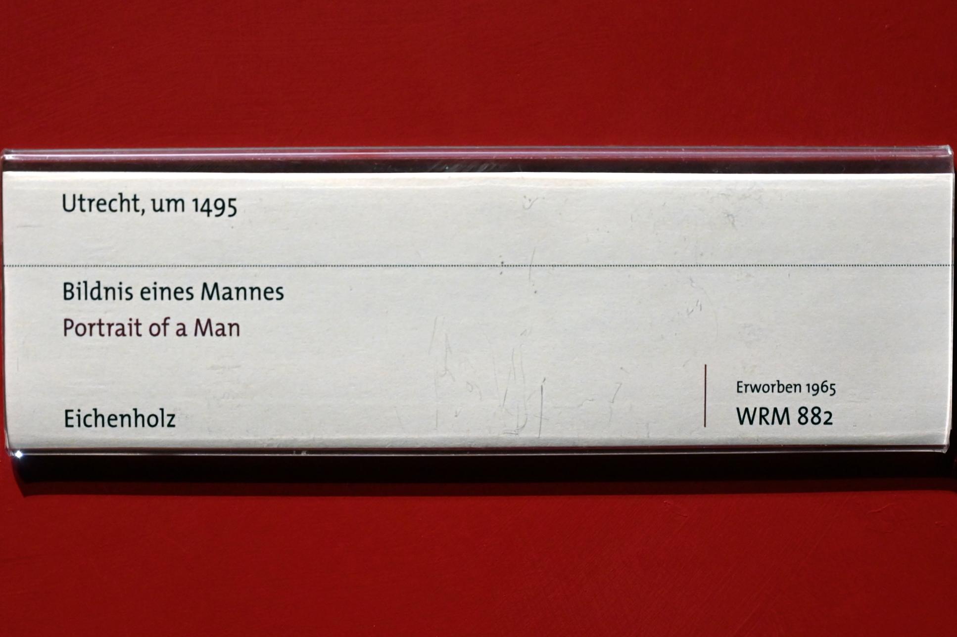 Bildnis eines Mannes, Köln, Wallraf-Richartz-Museum, Mittelalter - Saal 11, um 1495, Bild 2/2