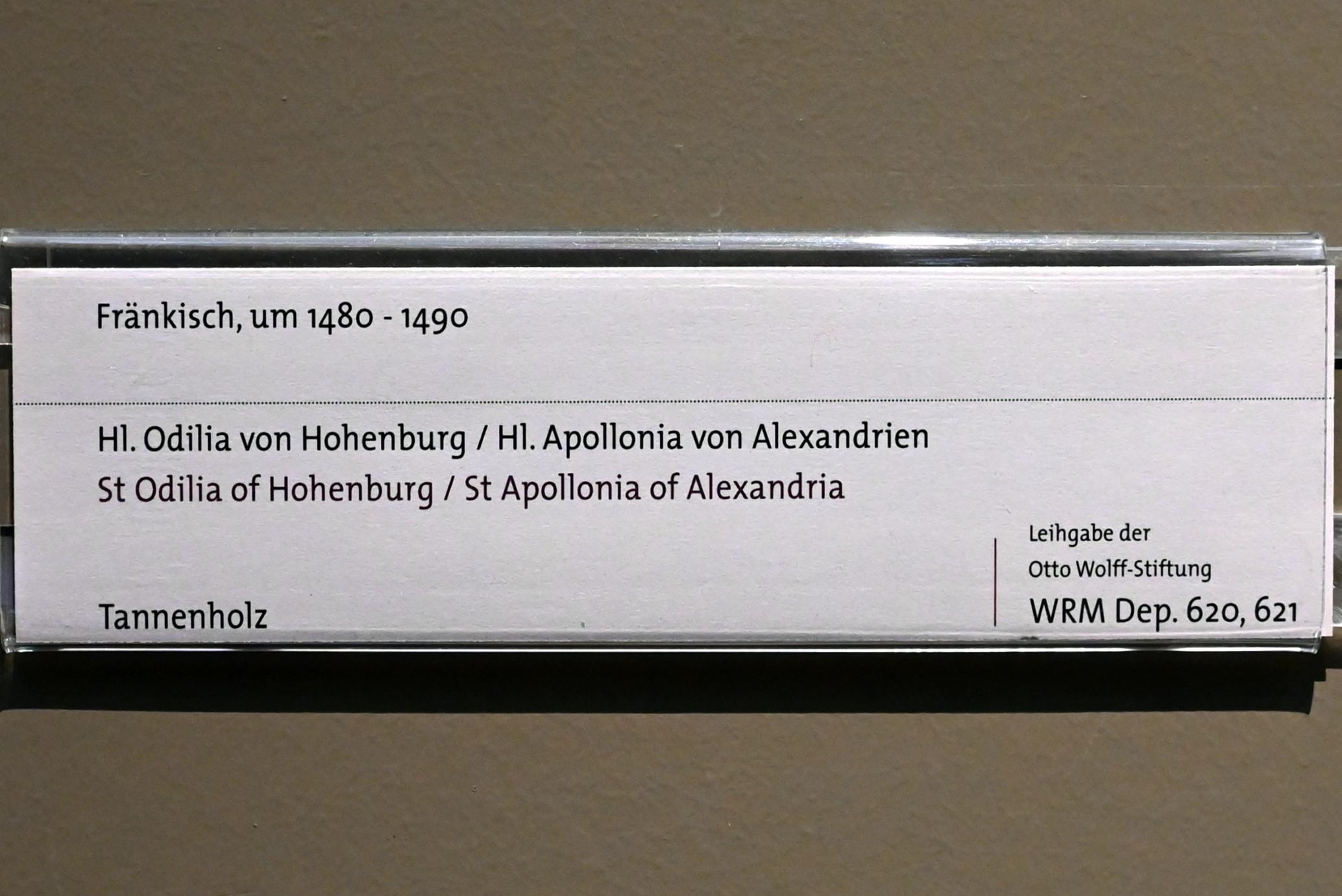 Hl. Apollonia von Alexandrien, Köln, Wallraf-Richartz-Museum, Mittelalter - Saal 12, um 1480–1490, Bild 2/2