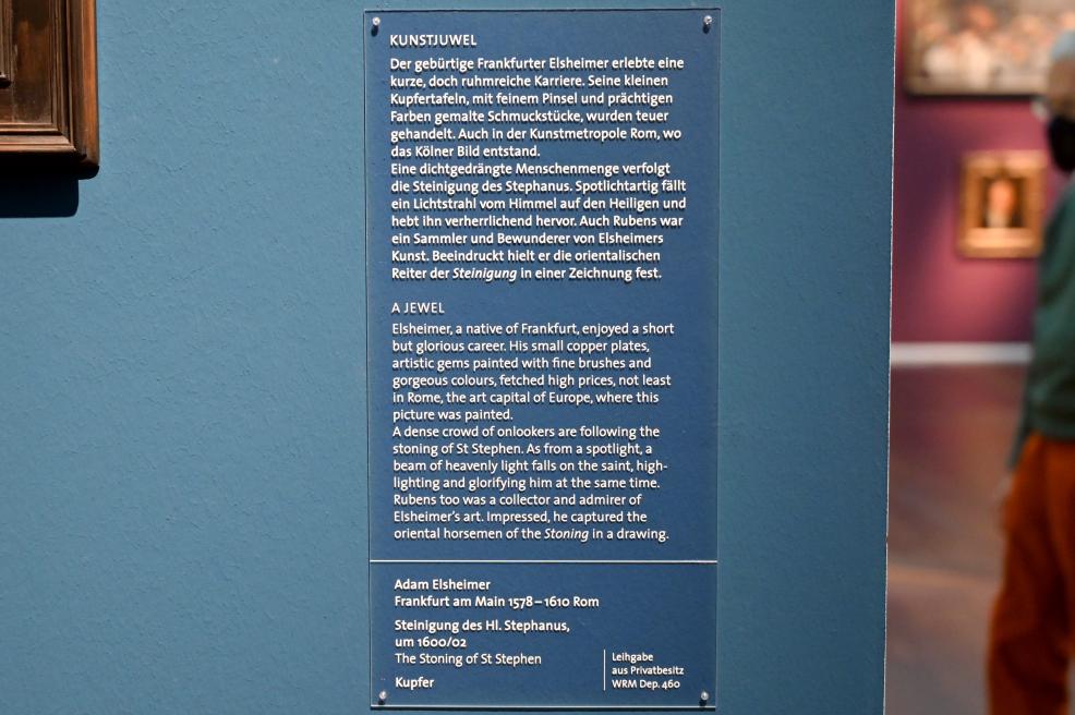 Adam Elsheimer (1597–1609), Steinigung des Hl. Stephanus, Köln, Wallraf-Richartz-Museum, Barock - Saal 2, um 1600–1602, Bild 2/2