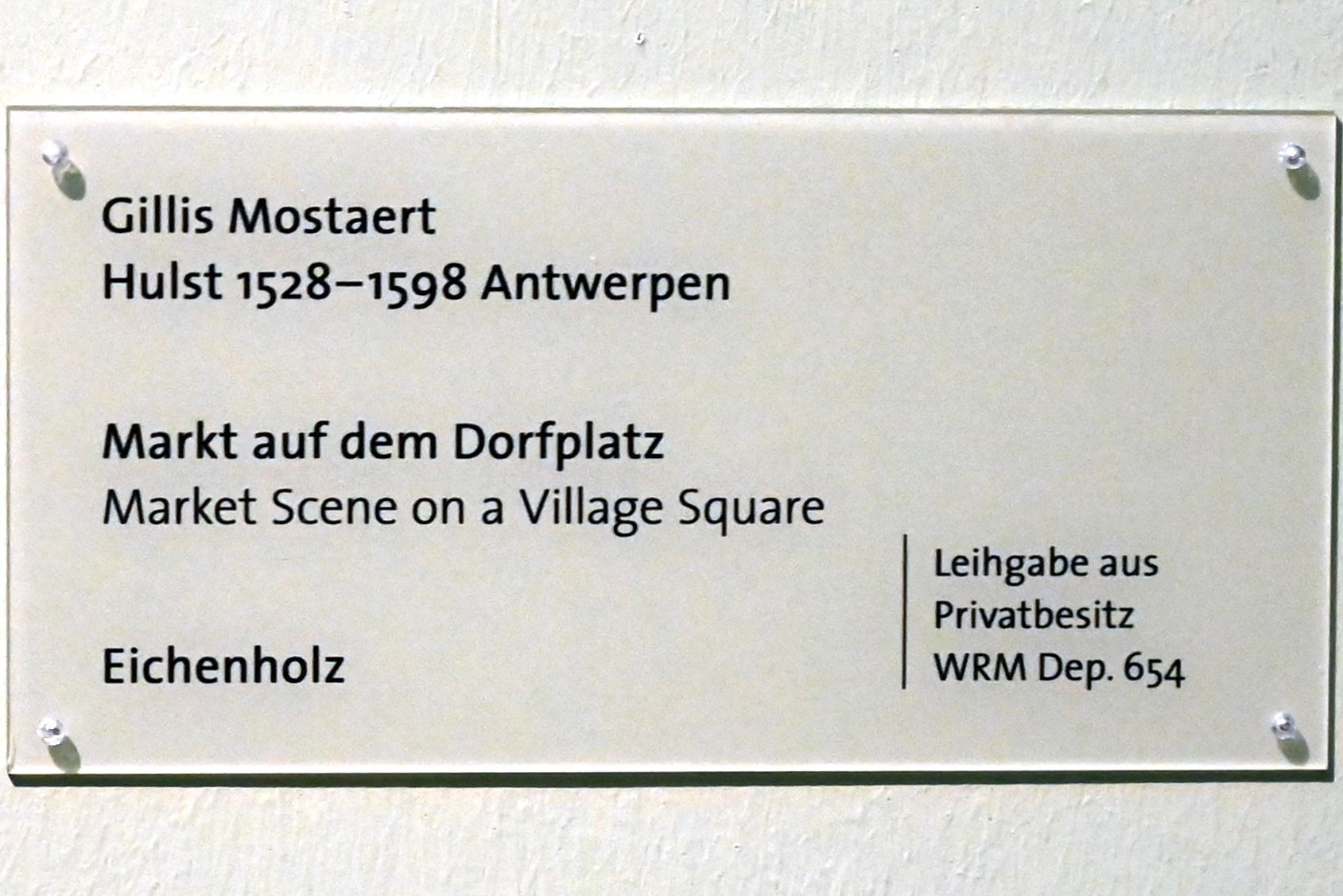 Gillis Mostaert (1550–1585), Markt auf dem Dorfplatz, Köln, Wallraf-Richartz-Museum, Barock - Saal 3, Undatiert, Bild 2/2