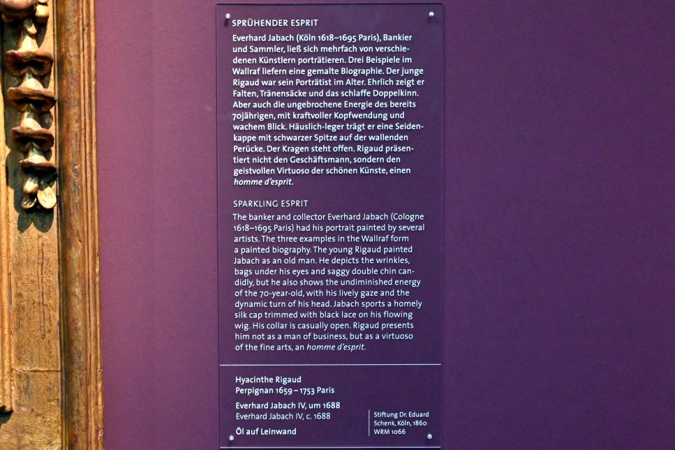 Hyacinthe Rigaud (1688–1740), Everhard Jabach IV, Köln, Wallraf-Richartz-Museum, Barock - Saal 4, um 1688, Bild 2/2