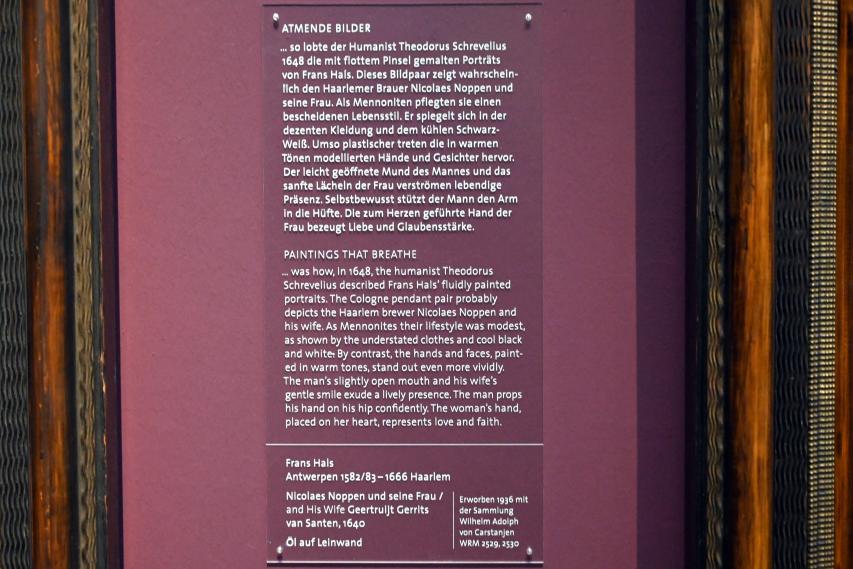 Frans Hals (1616–1664), Nicolaes Hoppen, Köln, Wallraf-Richartz-Museum, Barock - Saal 4, 1640, Bild 2/2