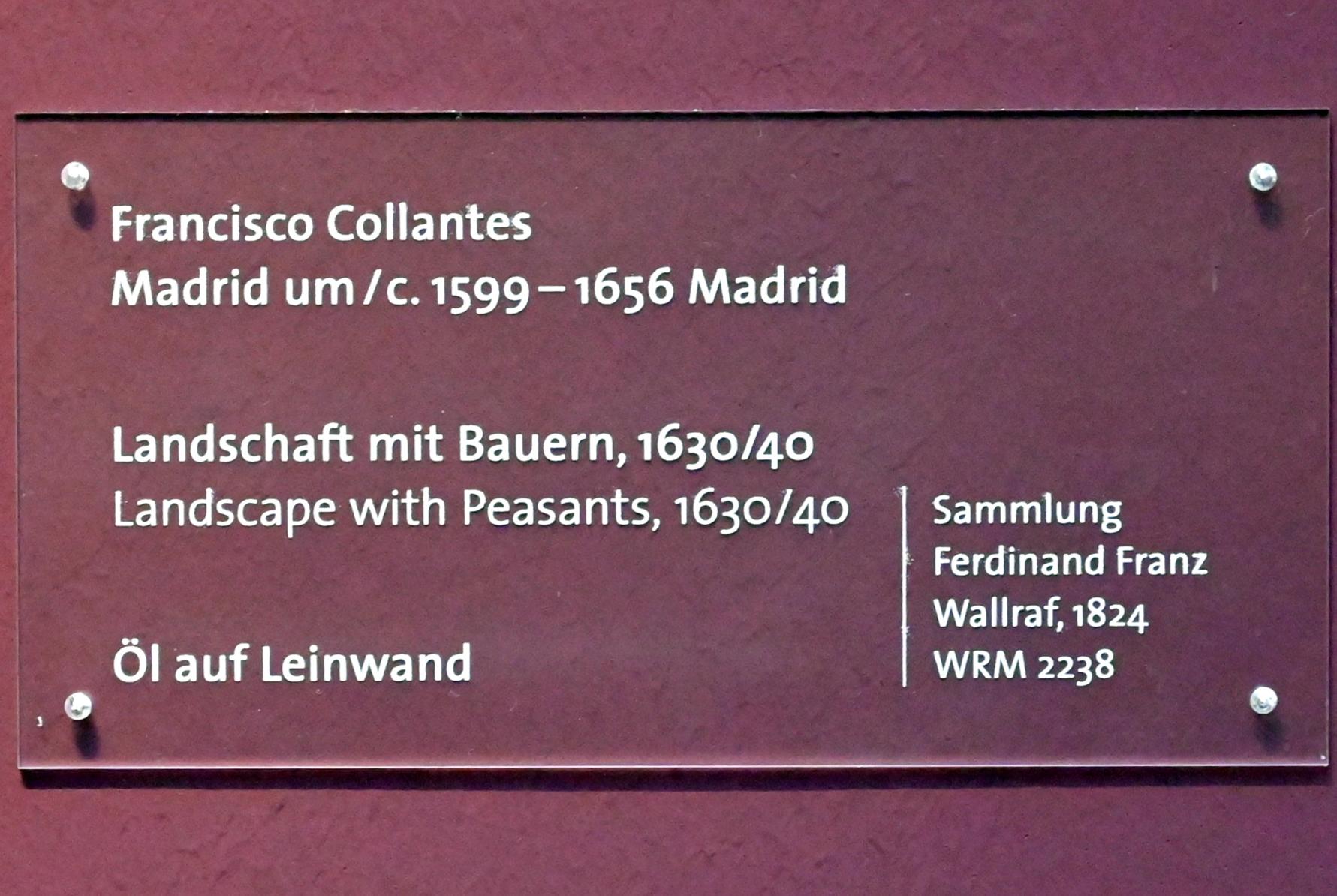 Francisco Collantes (1635), Landschaft mit Bauern, Köln, Wallraf-Richartz-Museum, Barock - Saal 4, 1630–1640, Bild 2/2