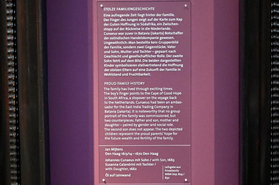 Jan Mytens (Johannes Mijtens) (1662–1663), Susanna Calandrini mit Tochter, Köln, Wallraf-Richartz-Museum, Barock - Saal 4, 1662, Bild 2/2