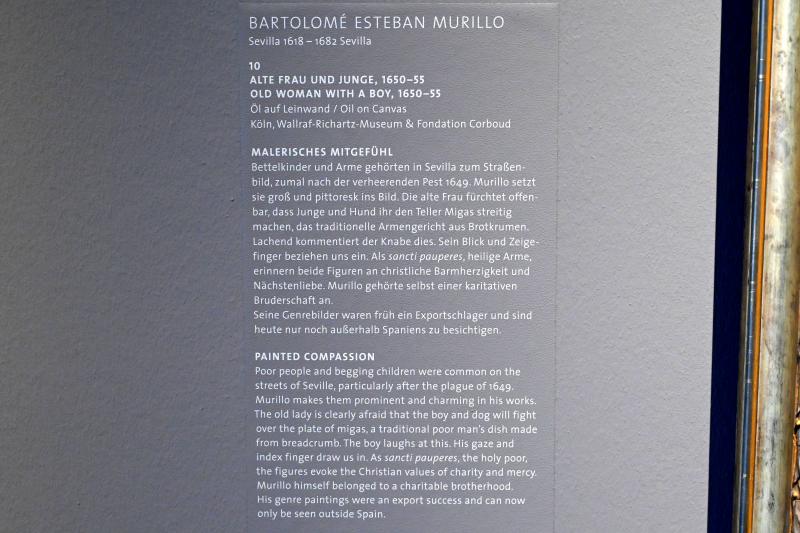 Bartolomé Esteban Murillo (1645–1678), Alte Frau und Junge, Köln, Wallraf-Richartz-Museum, Barock - Saal 7, 1650–1655, Bild 2/2