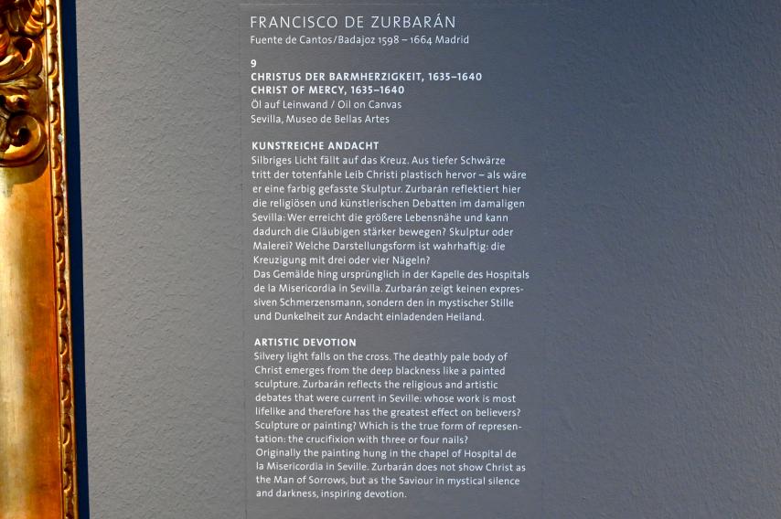 Francisco de Zurbarán y Salazar (1628–1661), Christus der Barmherzigkeit, Köln, Wallraf-Richartz-Museum, Barock - Saal 7, 1635–1640, Bild 2/2
