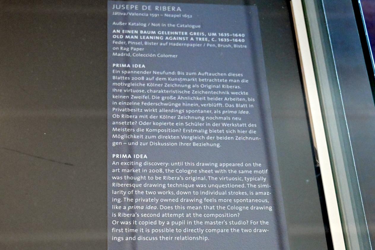 Jusepe de Ribera (1607–1650), An einem Baum gelehnter Greis, Köln, Wallraf-Richartz-Museum, Barock - Saal 7, um 1635–1640, Bild 2/2