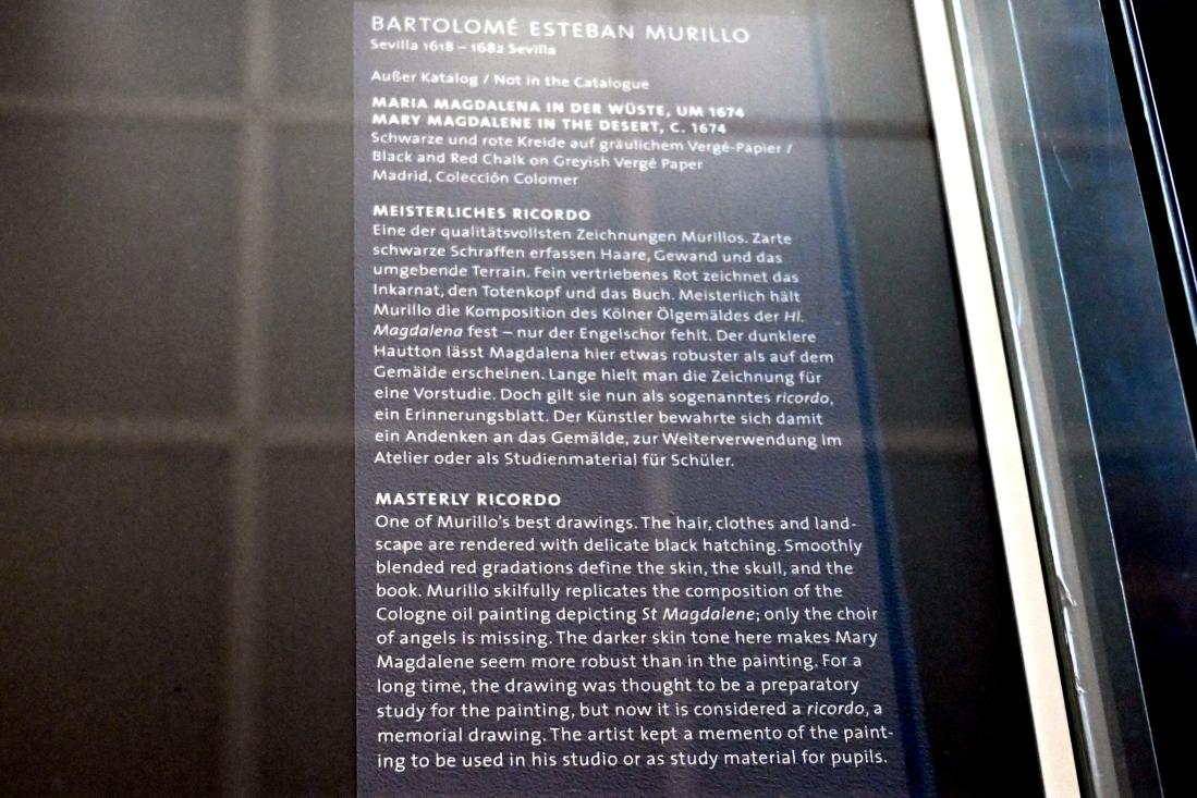 Bartolomé Esteban Murillo (1645–1678), Maria Magdalena in der Wüste, Köln, Wallraf-Richartz-Museum, Barock - Saal 7, um 1674, Bild 2/2