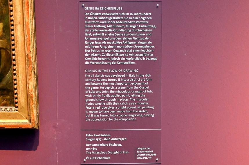 Peter Paul Rubens (1598–1640), Der wunderbare Fischzug, Köln, Wallraf-Richartz-Museum, Barock - Saal 8, um 1610, Bild 2/2